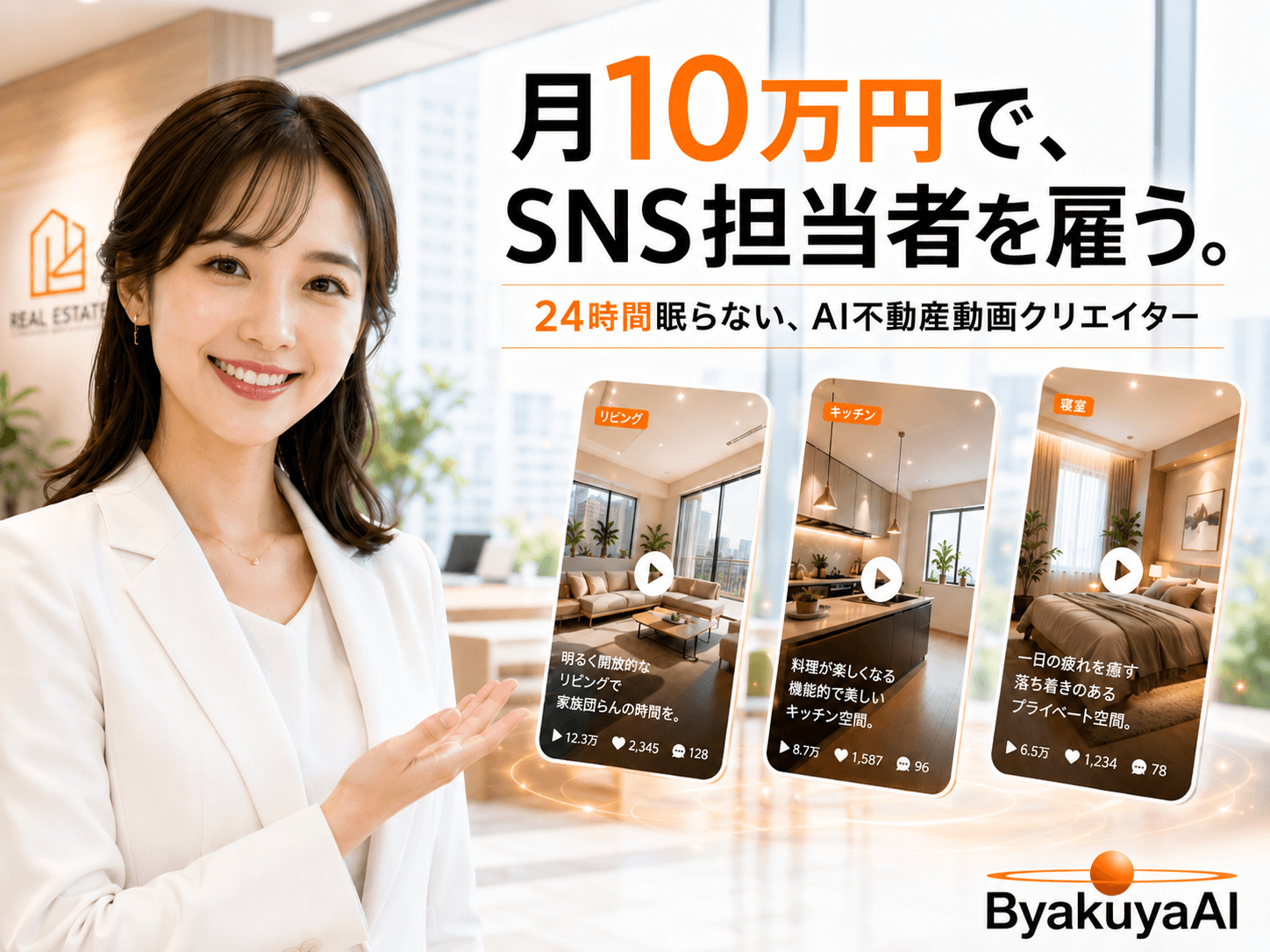 月10万円で、SNS担当者を雇う ByakuyaAI